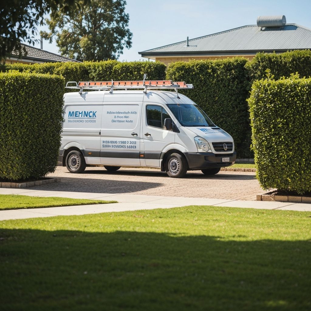 Electrician van parked at Mandurah home