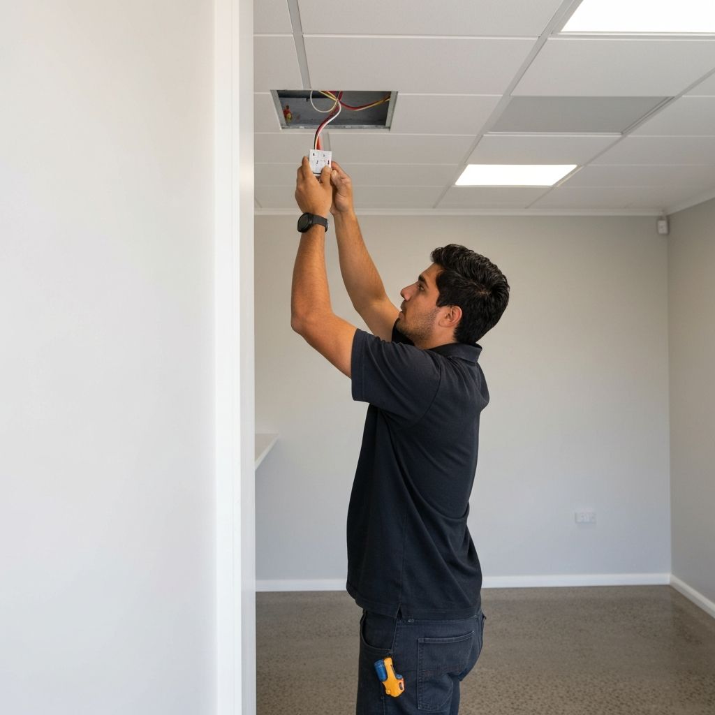 Commercial electrical work in shop