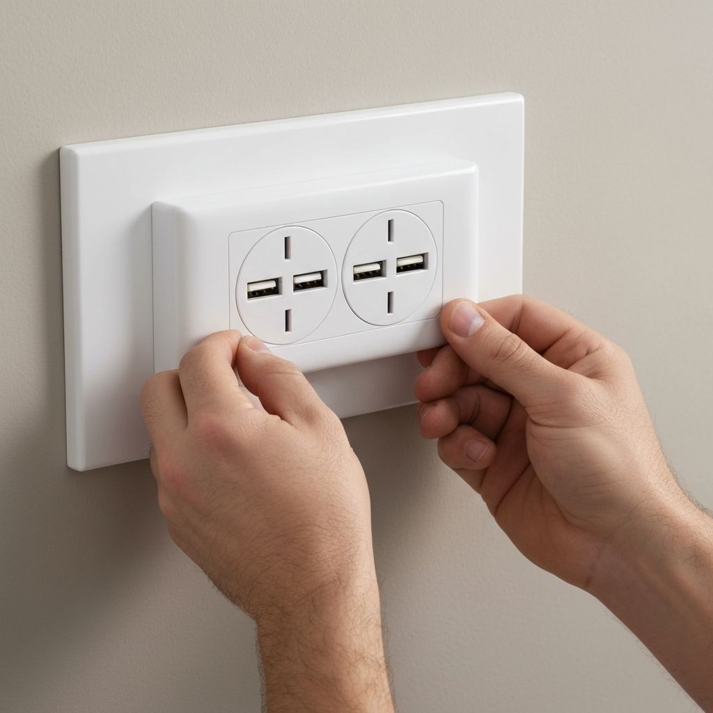 Modern Australian power point with USB ports