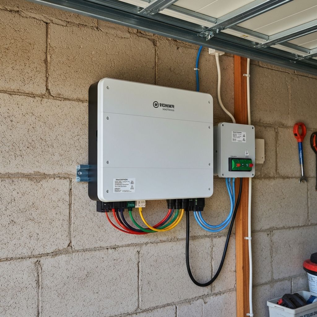 Solar inverter and isolator switch installation